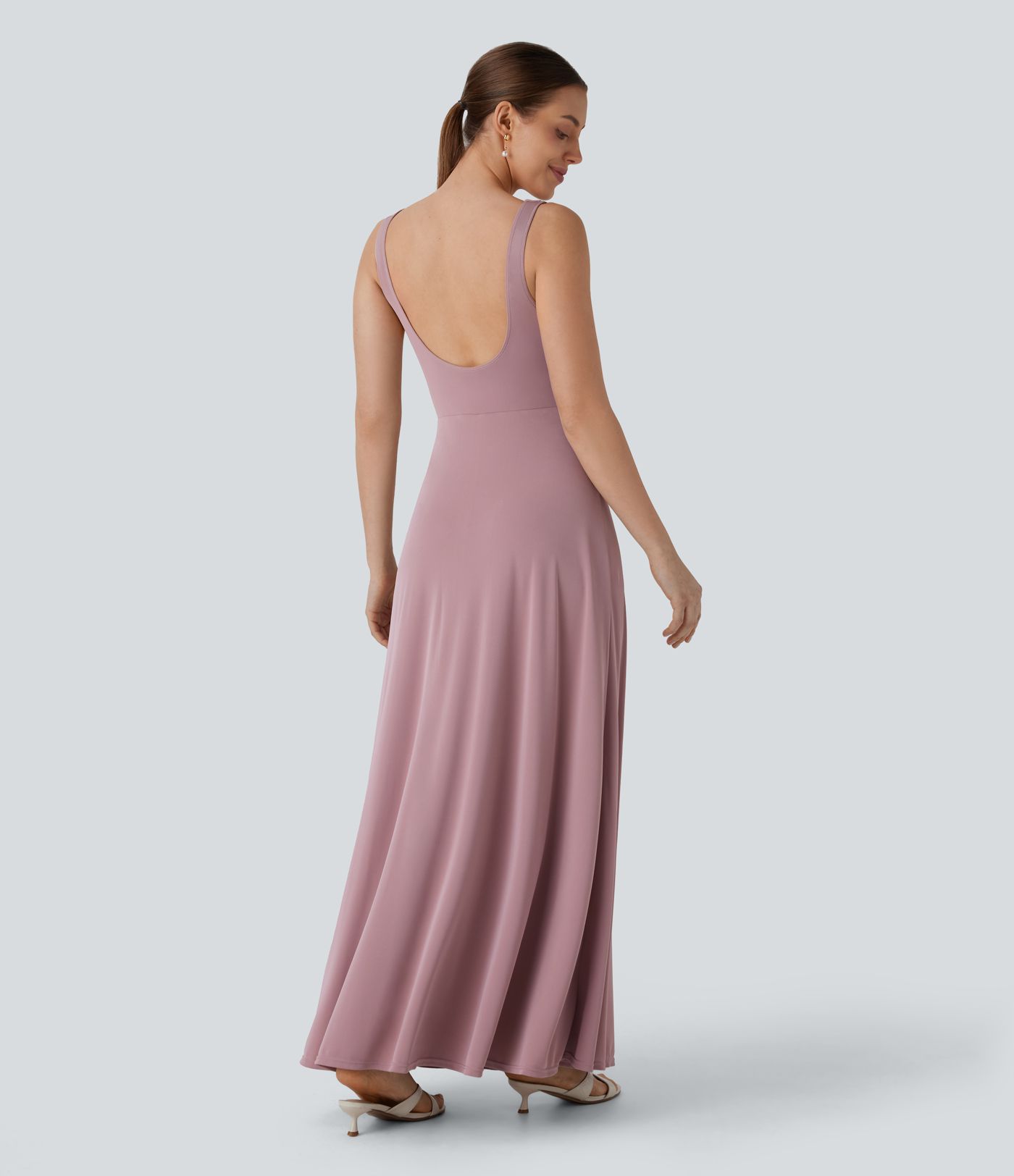 Cowl Neck 2-in-1 Maxi Dress