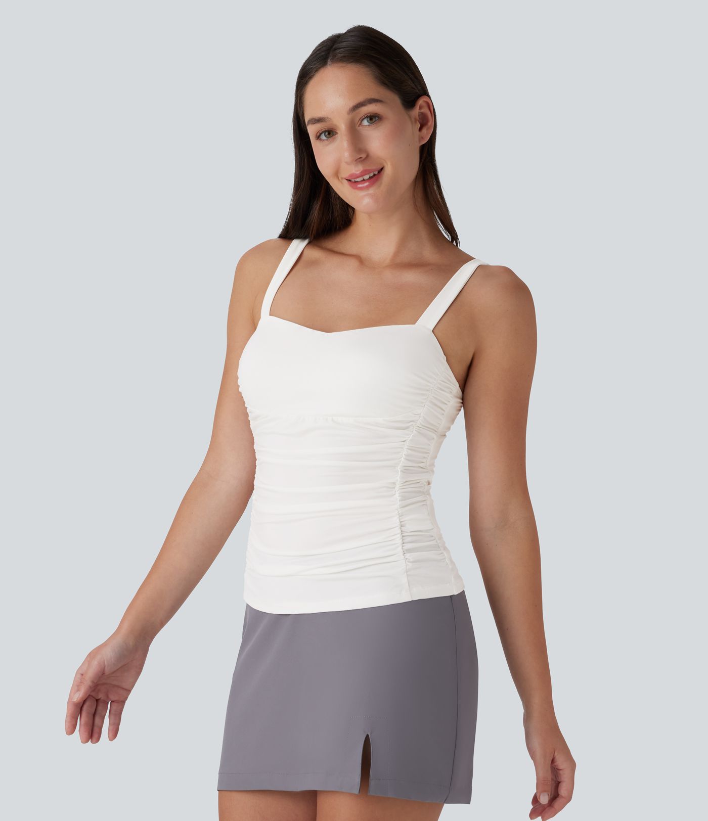 Ruched Casual Tank Top