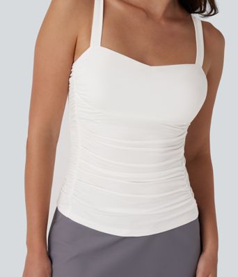 Ruched Casual Tank Top