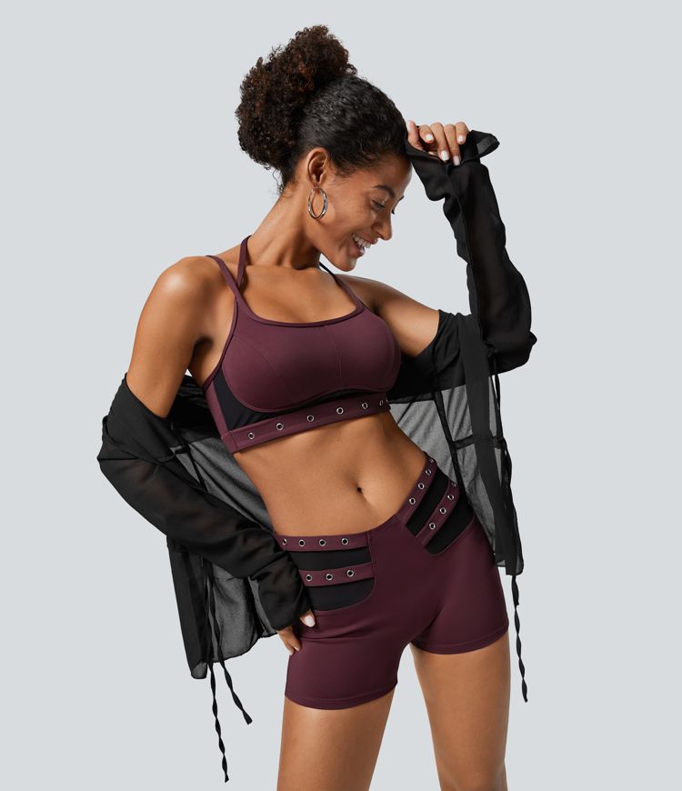 Pantalón corto Softlyzero™ Airy motociclista tiro medio V malla contrastante tacto fresco 7.5cm - UPF50+