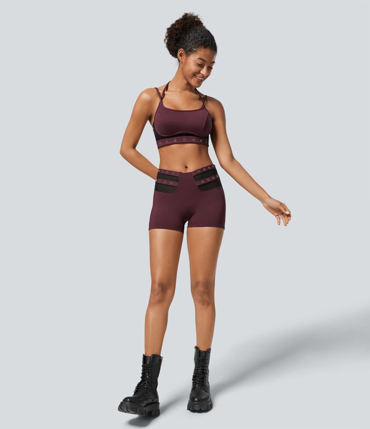 Pantalón corto Softlyzero™ Airy motociclista tiro medio V malla contrastante tacto fresco 7.5cm - UPF50+