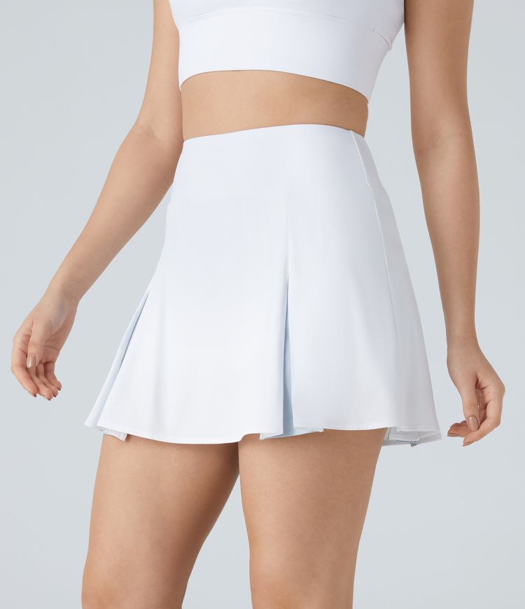 Breezeful™ High Waisted Pleated 2-in-1 Pocket  A-Line Mini Quick Dry Tennis Skirt