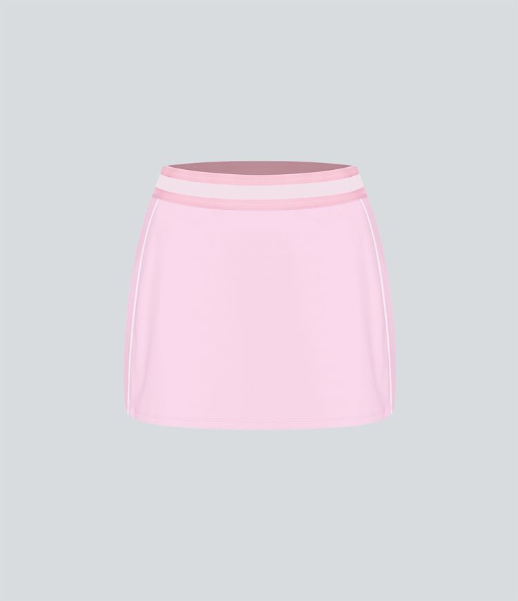 Minifalda tenis Softlyzero™ Airy tacto fresco ajustada 2 en 1 bloque color tiro alto