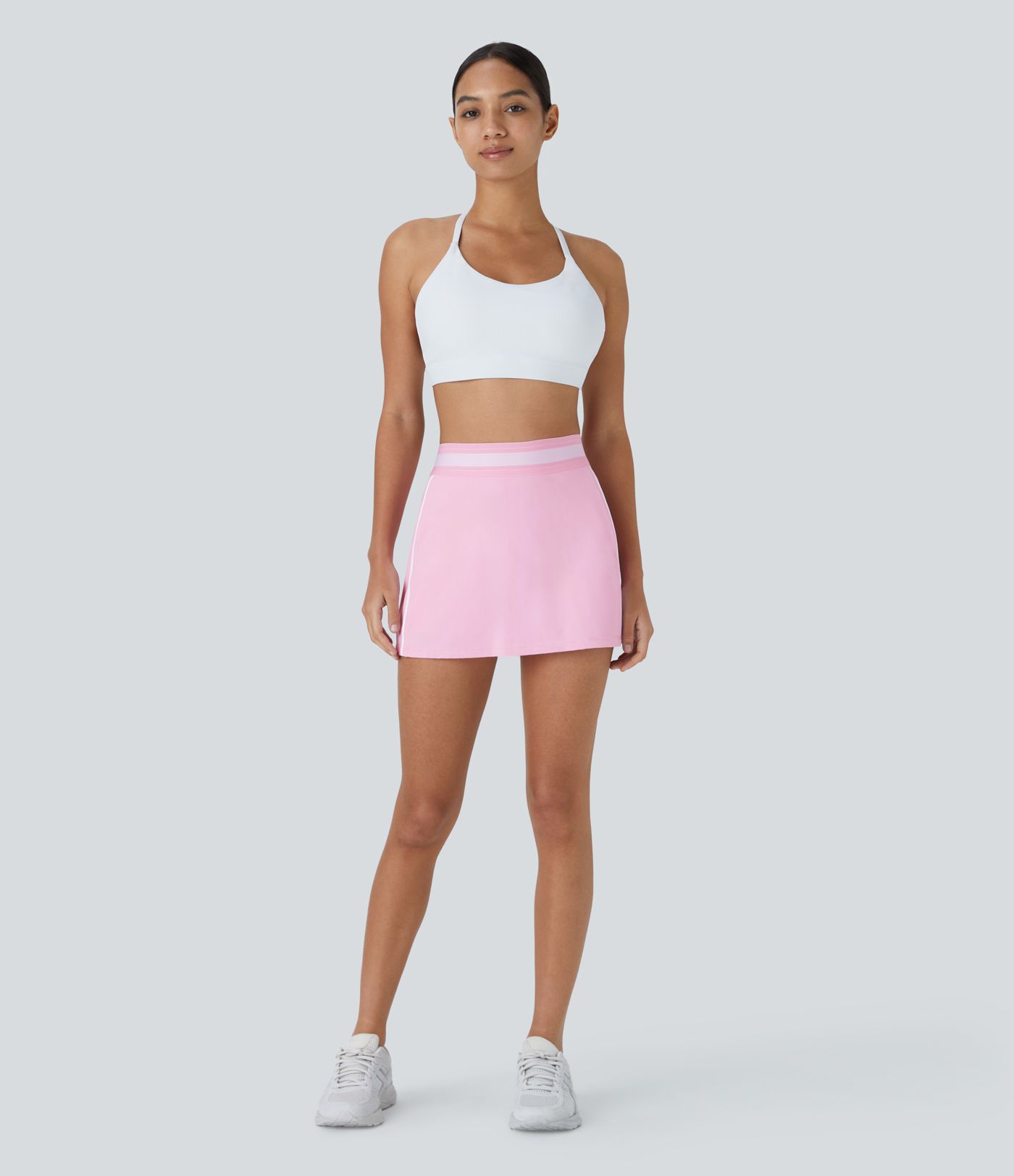 Minifalda tenis Softlyzero™ Airy tacto fresco ajustada 2 en 1 bloque color tiro alto
