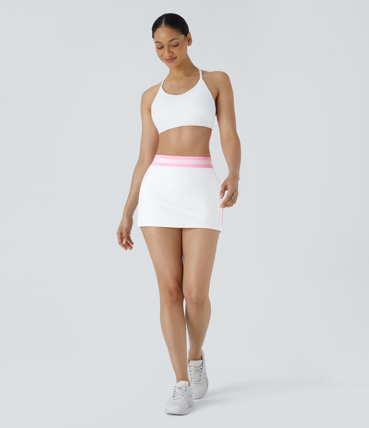 Softlyzero™ Airy High-Waist 2-in-1 Bodycon Colorblock Micro Mini Cool-Touch Tennis Skirt - UPF 50+