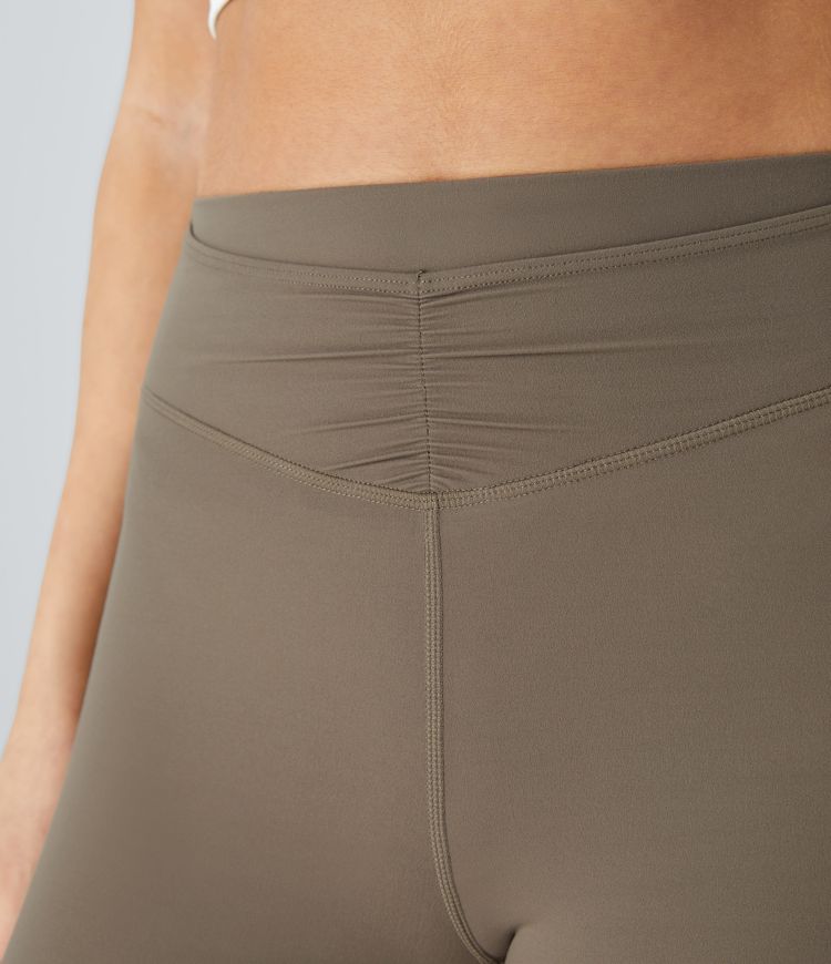 Halara UltraSculpt™ High Waist Front Pocket Wrinkle Detail Hip Lifting Training Biker Capris 7/8