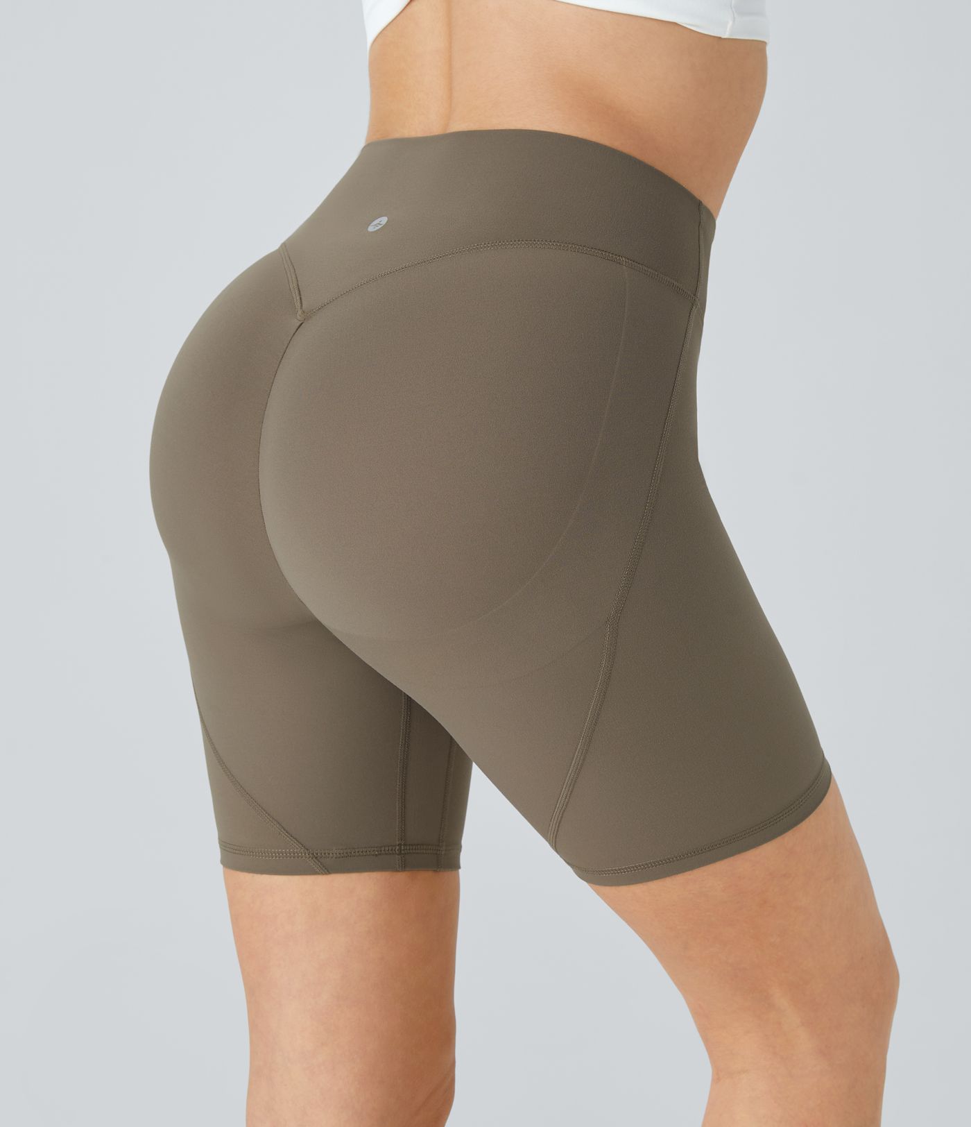 Halara UltraSculpt™ High Waist Front Pocket Wrinkle Detail Hip Lifting Training Biker Capris 7/8