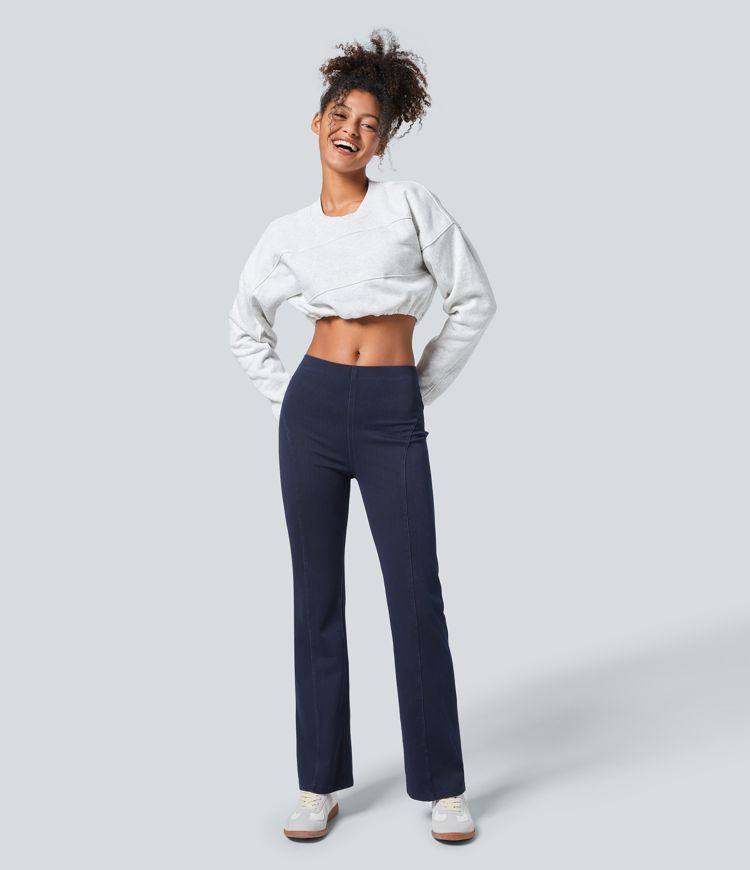 Halara Flex™ Mid Rise Pocket Denim Casual Bootcut Leggings