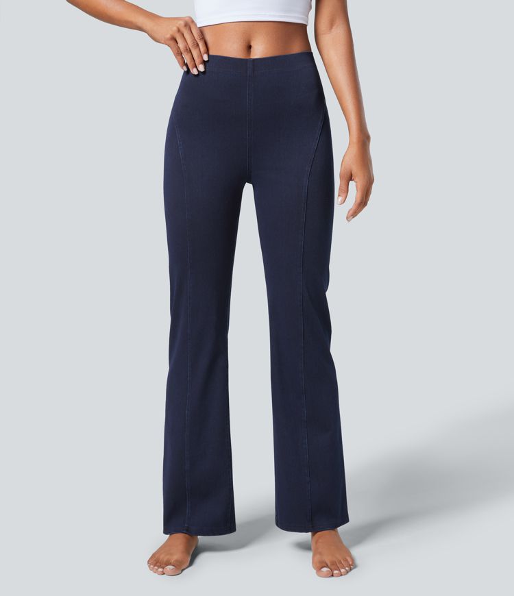 Halara Flex™ Mid Rise Pocket Denim Casual Bootcut Leggings