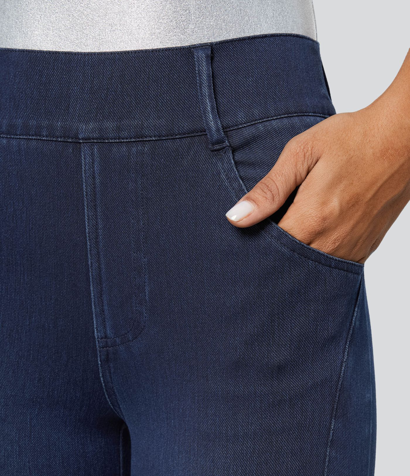 Halara Flex™ Jegging de Cycliste Casual Extensible Taille Haute Multiples Poches et Longueur 7/8