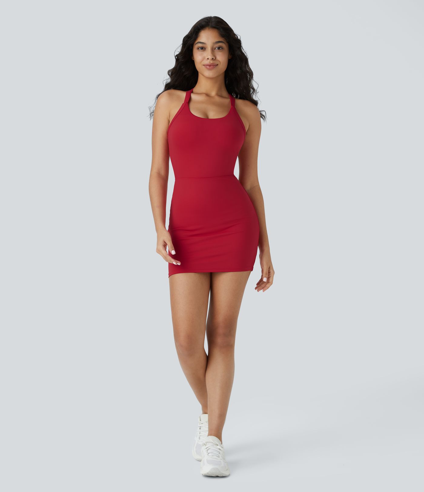Vestido deportivo mini bodycon 2 en 1