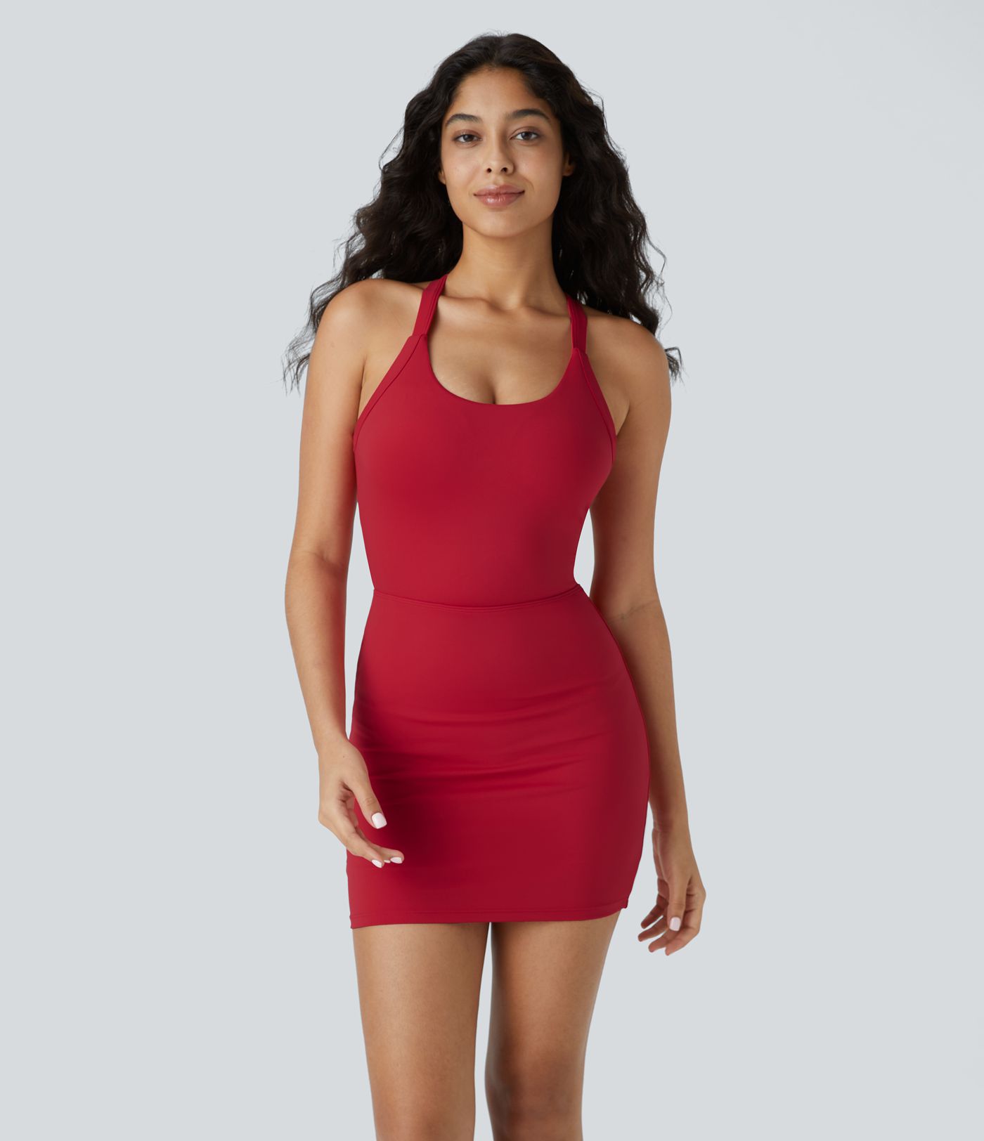 Vestido deportivo mini bodycon 2 en 1