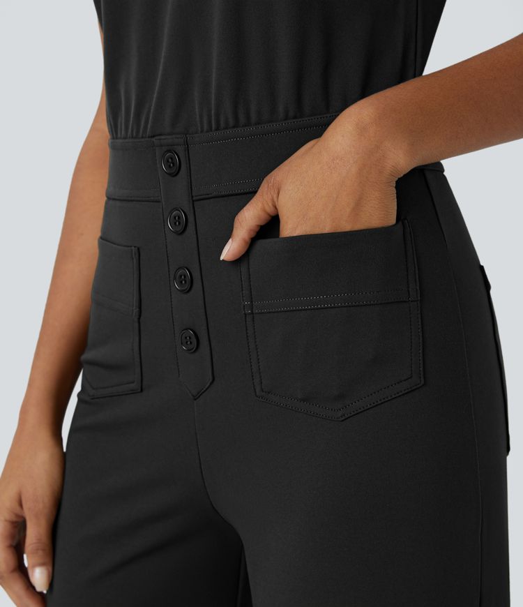 Schlüsselloch-Taschen Arbeits-Jumpsuit