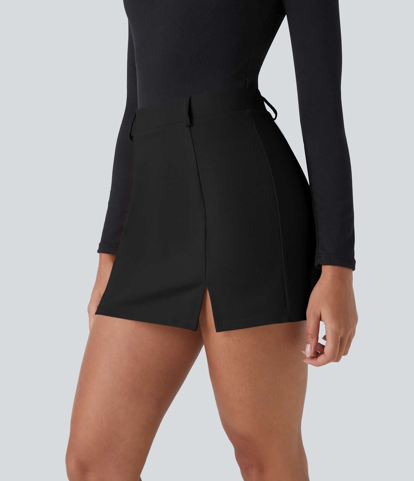 ハイウエスト 2-in-1 ミニ ワークスカート