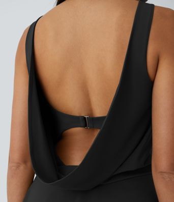 Draped G-Hook 2-in-1 Pocket Mini Dance Active Dress