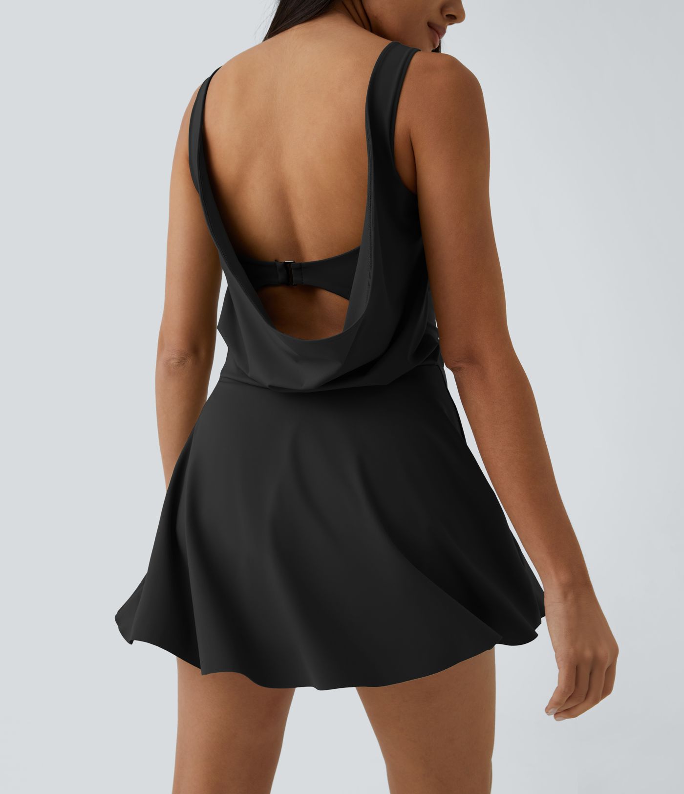 Draped G-Hook 2-in-1 Pocket Mini Dance Active Dress