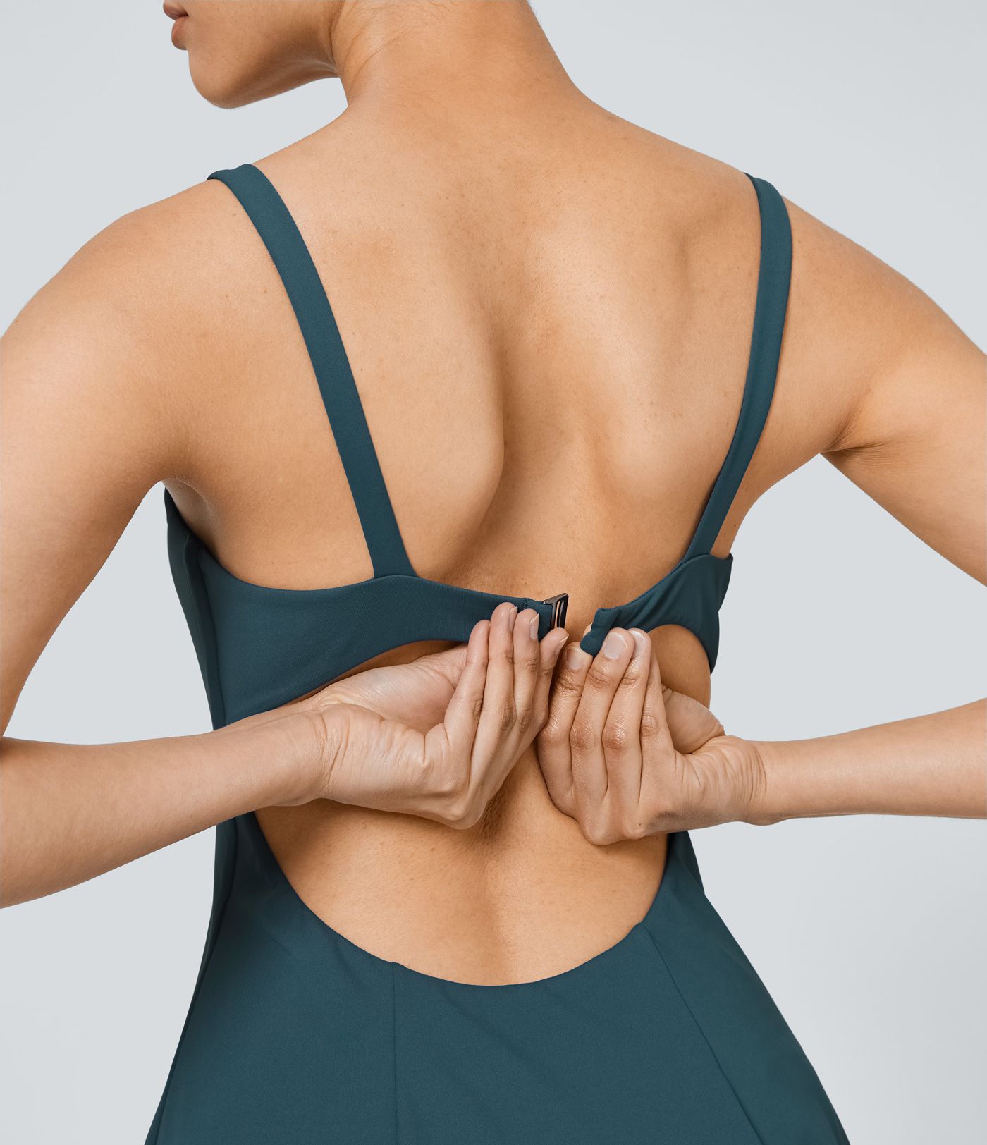 Backless Cutout 2-in-1 Pocket Quick Dry Mini Slip Tennis Active Dress