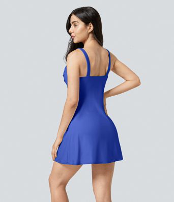 SoftlyZero™ Plush 2-in-1 Pocket Flare Mini Active Dress-Easy Peezy Edition