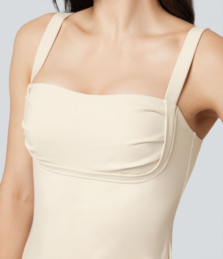 SoftlyZero™ Plush 2-in-1 Pocket Flare Mini Active Dress-Easy Peezy Edition