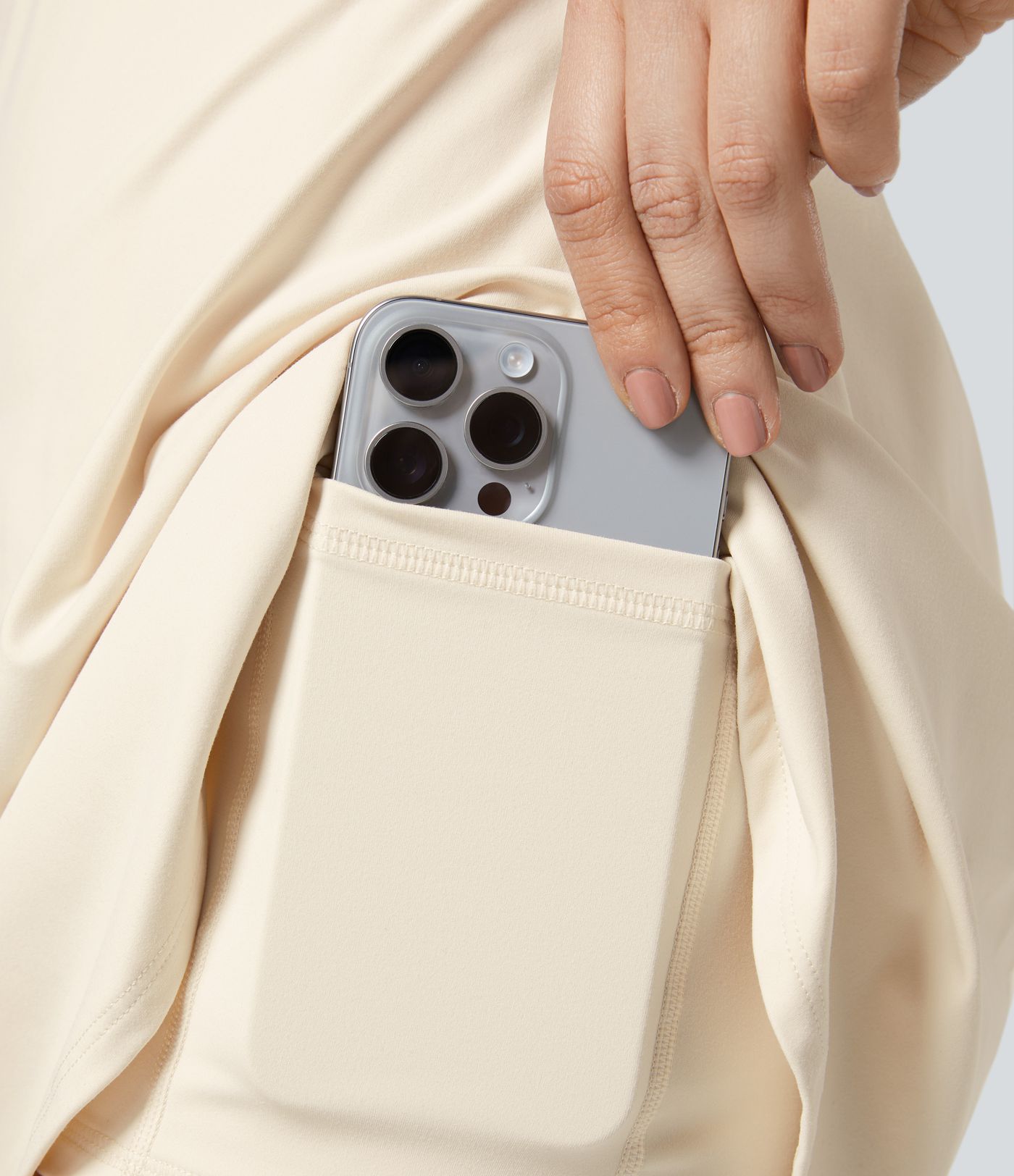 SoftlyZero™ Plush 2-in-1 Pocket Flare Mini Active Dress-Easy Peezy Edition