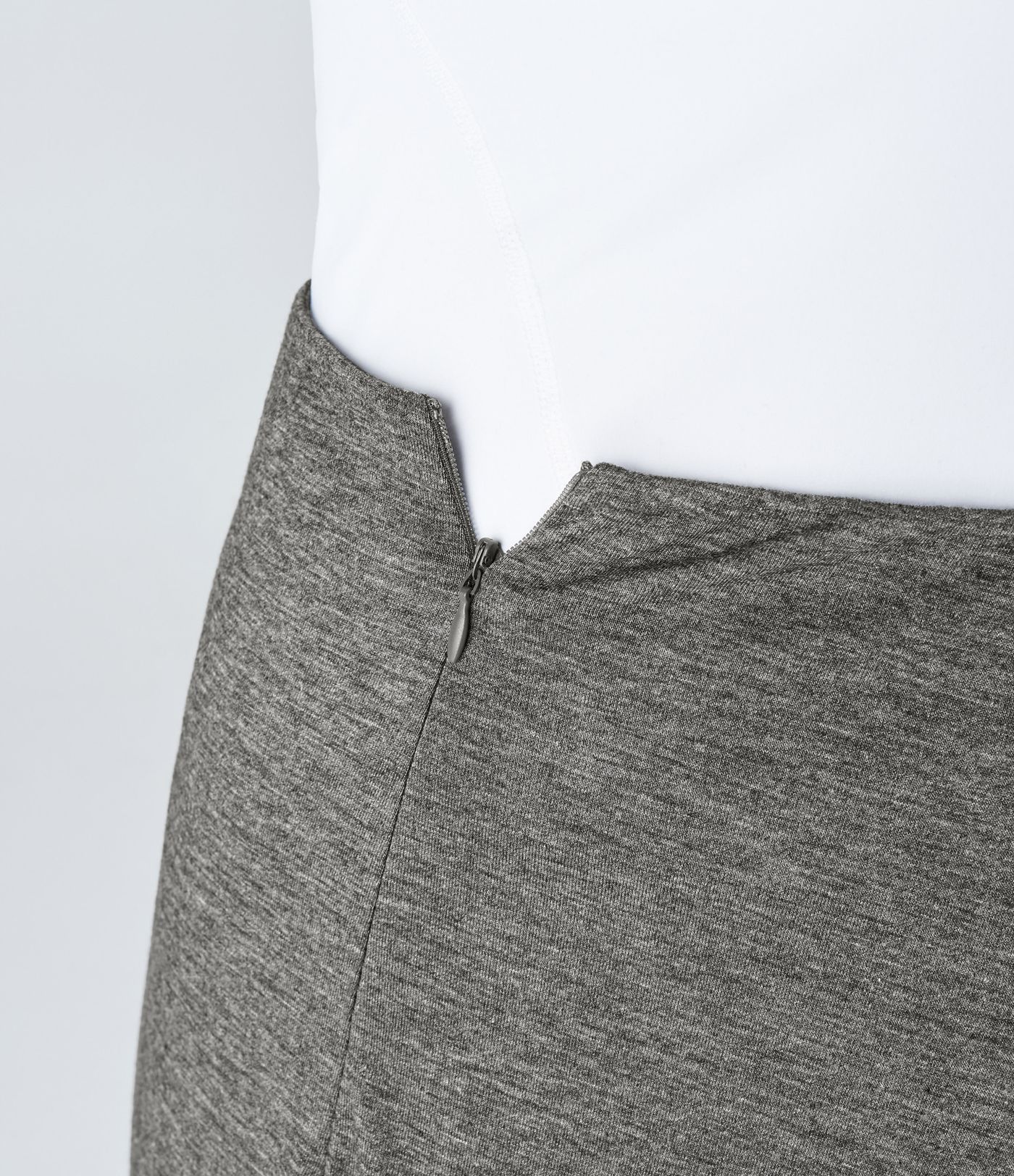 Jupe Maxi Flare Casual Taille Haute avec Fermeture Éclair Latérale Grande Taille