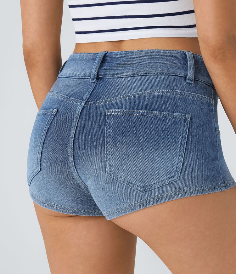 Halara Flex™ Mid Rise Pocket Denim Casual Shorts