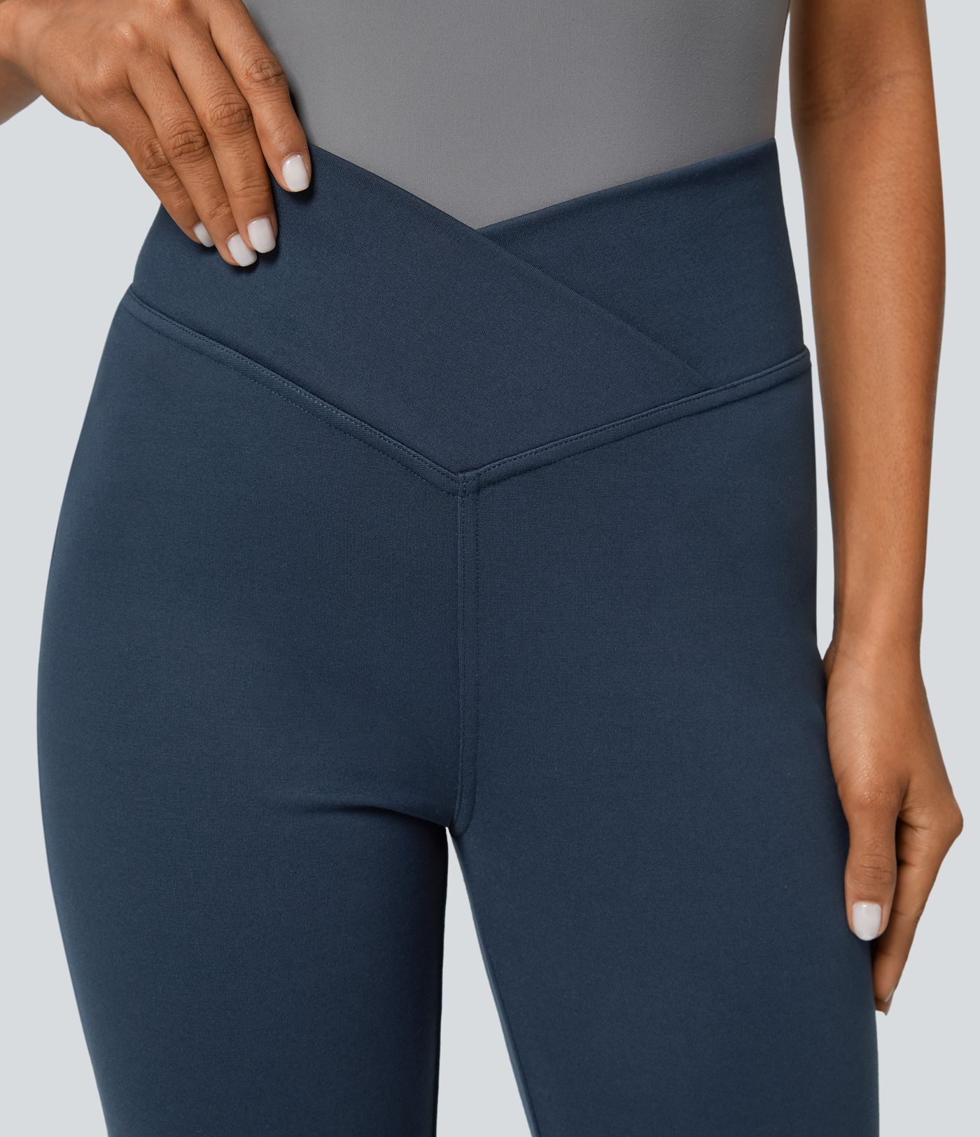 Halara Flex™ Crossover High-Waist Back Pocket Slim Ankle-Length Work Pants