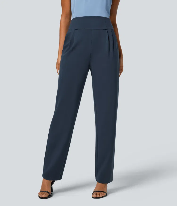 Halara Flex™ Super High Waist Plisse Adjustable Buckle Side Pocket Work Pants