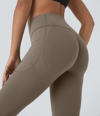 Halara UltraSculpt™ SoCinched Leggings de Capri d'Entraînement avec Contrôle du Ventre, Effet Push-up et Poches
