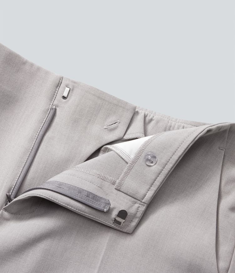 Mid Rise Side Pocket Casual Tapered Trousers