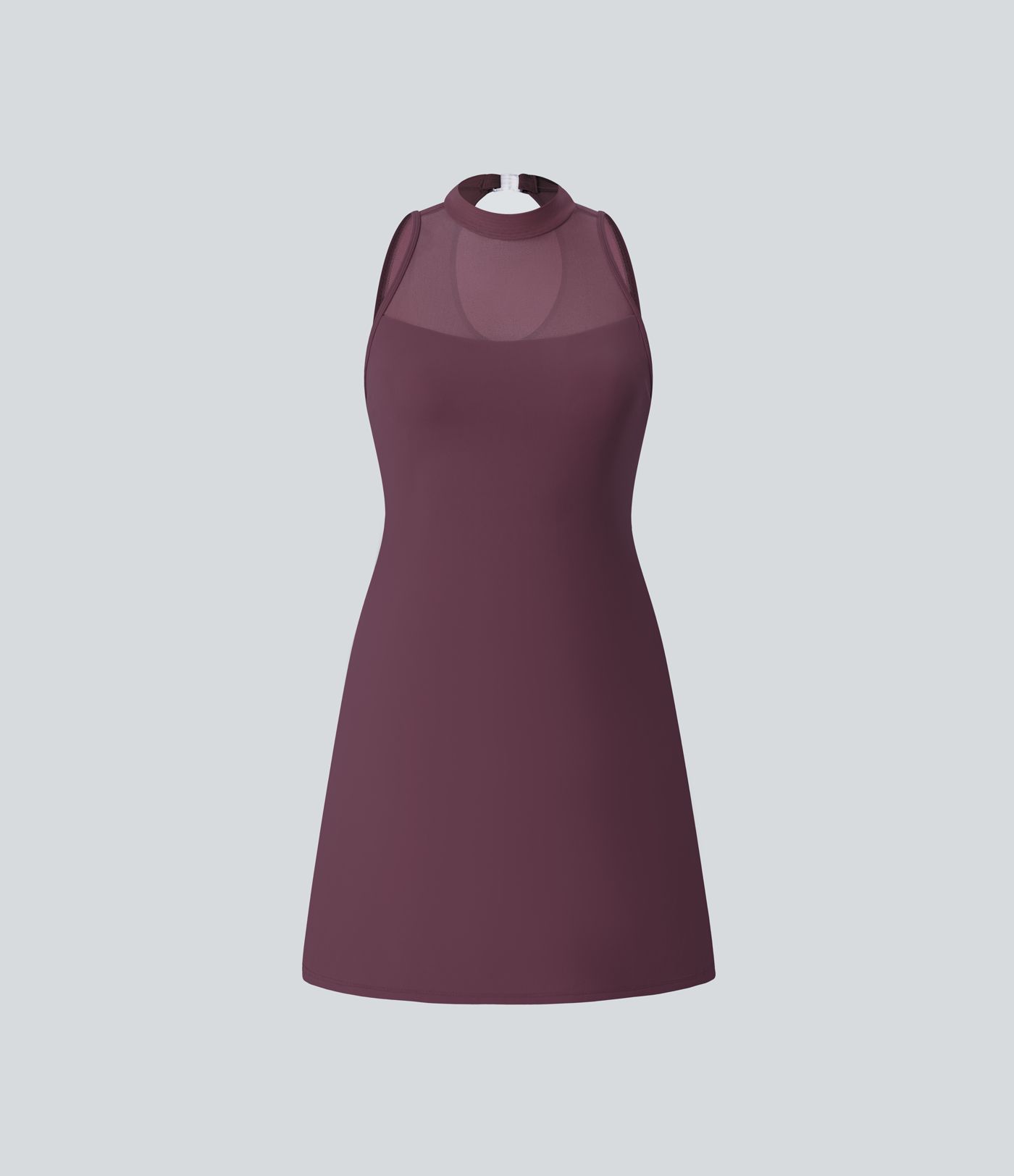 Softlyzero™ Airy Contrast Mesh Buckle Backless Split 2-in-1 Side Pocket Cool Touch Dance Active Dress-Easy Peezy Edition