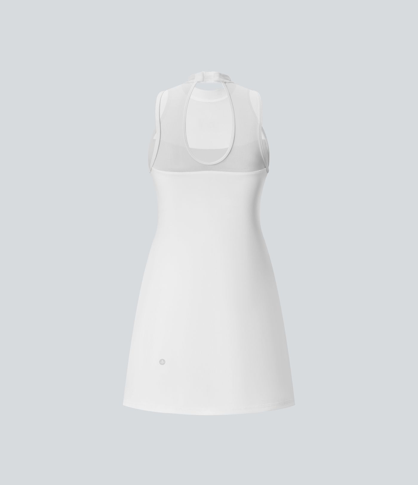 Vestido activo baile bolsillo lateral 2 en 1 dividido sin espalda hebilla malla contrastante - Edición Easy Peezy