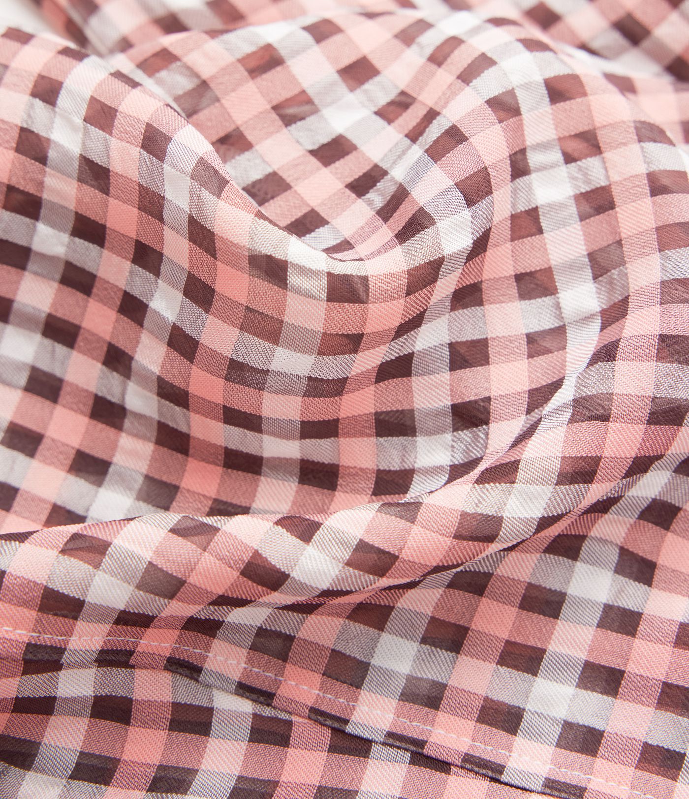 Pantalon décontracté à carreaux taille haute coupe ample avec poches latérales