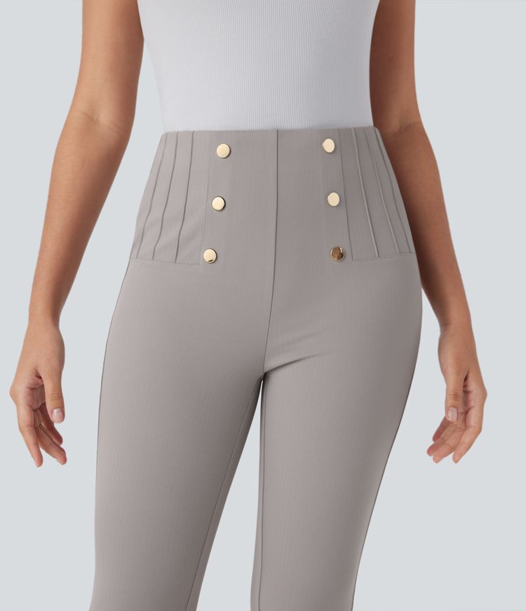Pantalon tailleur gainant taille haute avec poches Halara Flex™