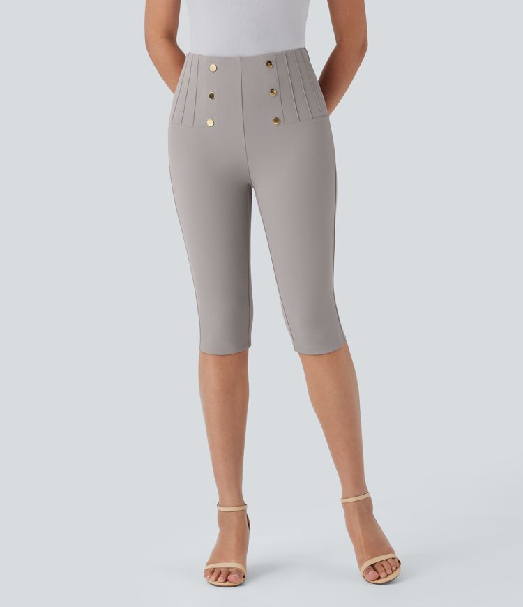 Pantalon tailleur gainant taille haute avec poches Halara Flex™