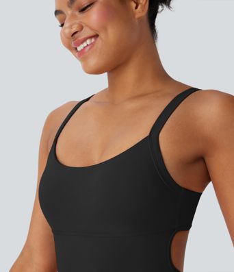 SoftlyZero™ Airy Adjustable Buckle 2-in-1 Mini Cool Touch Yoga Active Dress with Pockets-Easy Peezy-UPF50+