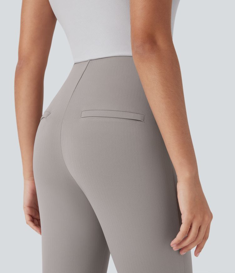 Pantalon tailleur gainant taille haute avec poches Halara Flex™