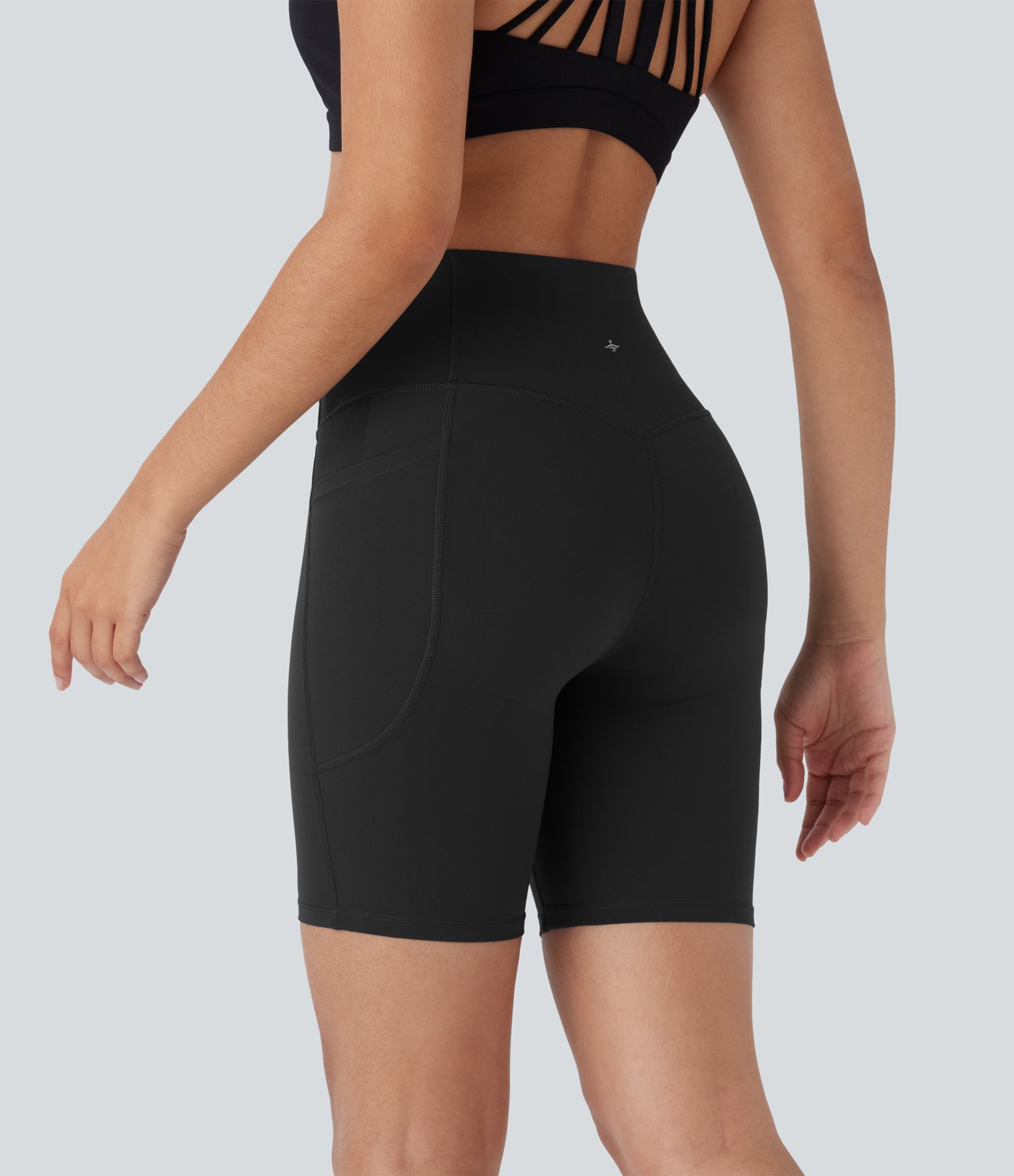Halara UltraSculpt™ High Waisted Butt Lifting Tummy Control Pocket Shaping Women Gym Running Biker Shorts 7''