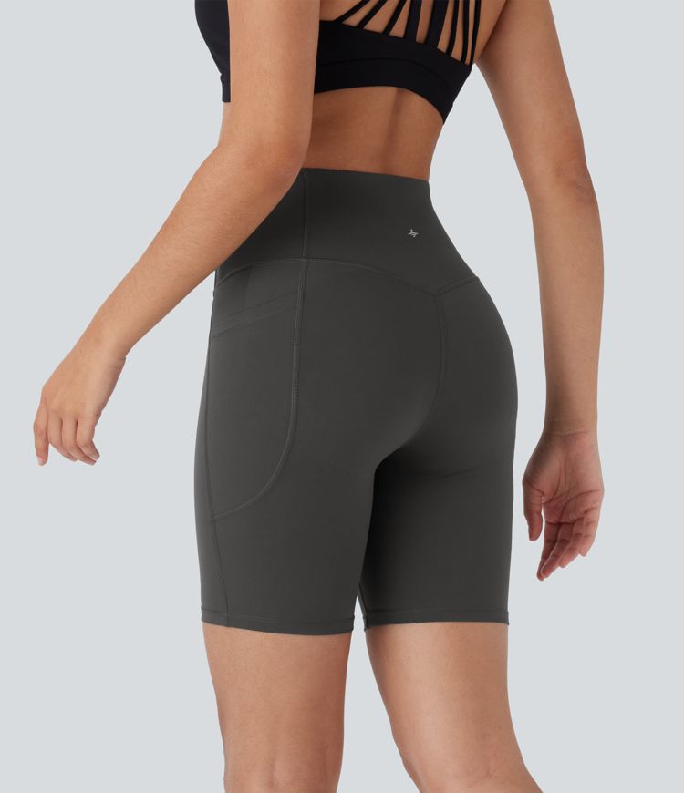 Halara UltraSculpt™ High Waisted Butt Lifting Tummy Control Pocket Shaping Training Biker Shorts 7''