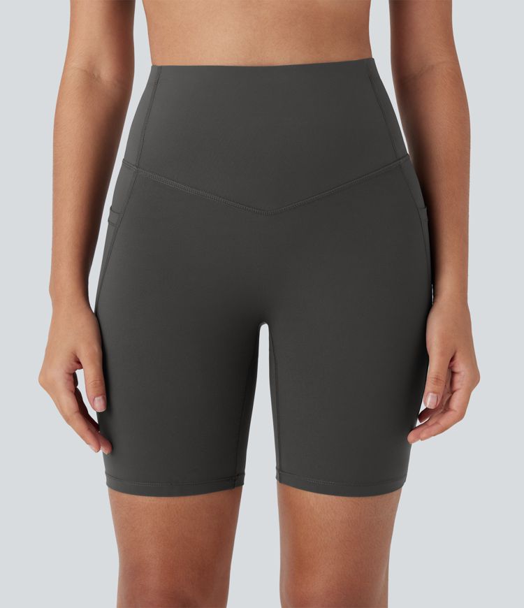 Halara UltraSculpt™ High Waisted Butt Lifting Tummy Control Pocket Shaping Training Biker Shorts 7''