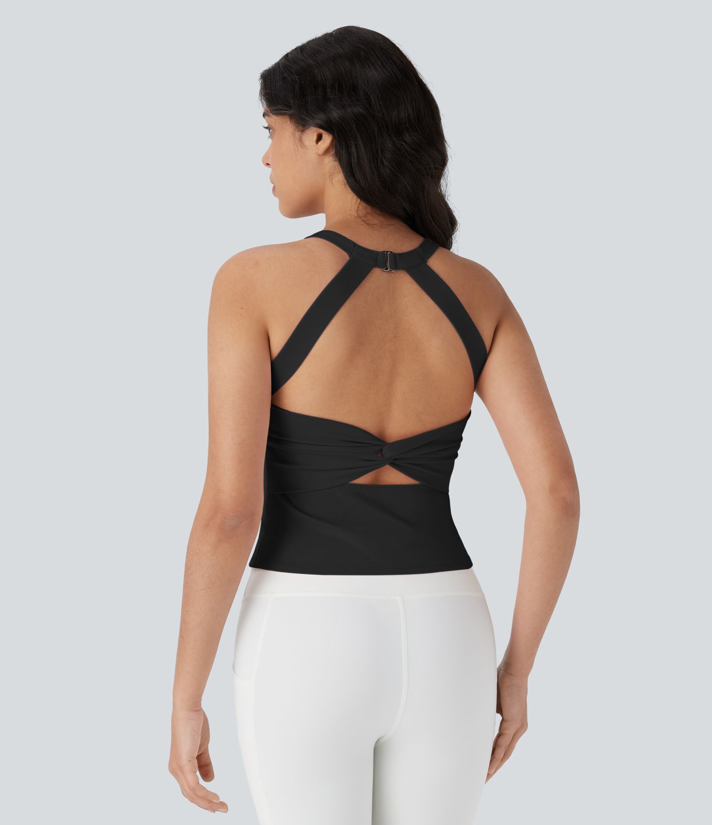 SoftlyZero™ Plush Cut Out Yoga Tank Top D-F Cups