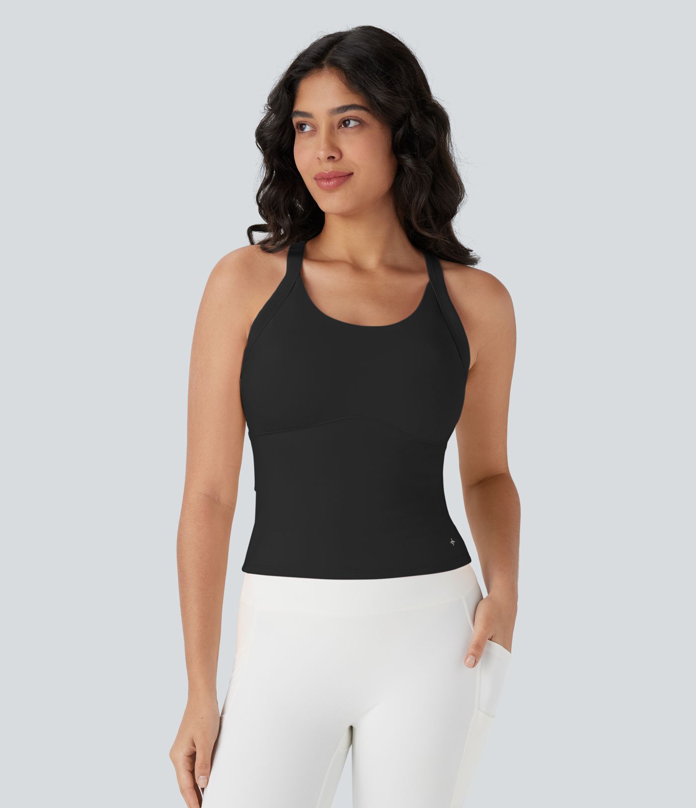SoftlyZero™ Plush Cut Out Yoga Tank Top D-F Cups