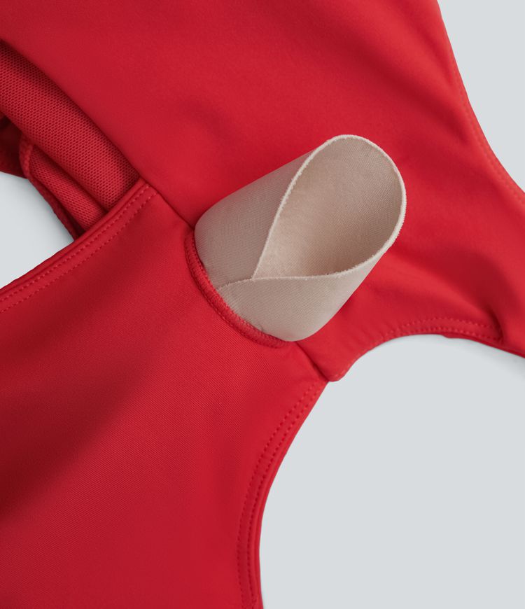 Mini-robe active de danse Softlyzero™ Airy 2 pièces avec dos nu, bretelles croisées, découpes, toucher frais, poches latérales et protection UPF50+