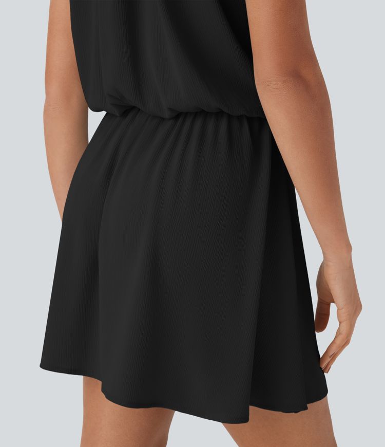 Halter Flowy Mini Dress