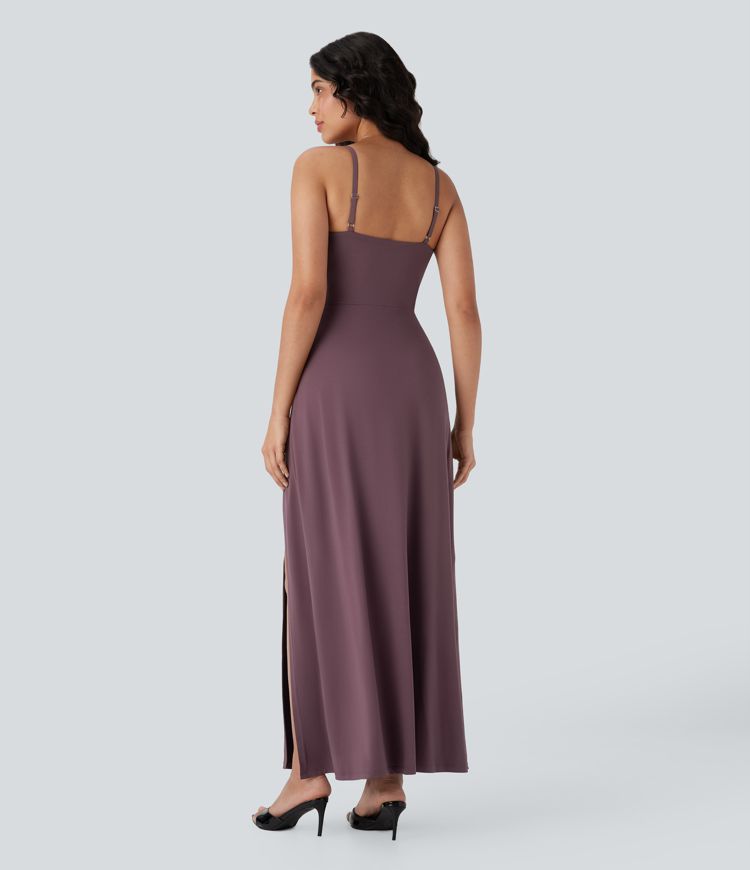 2-in-1 Buckle Maxi Dress