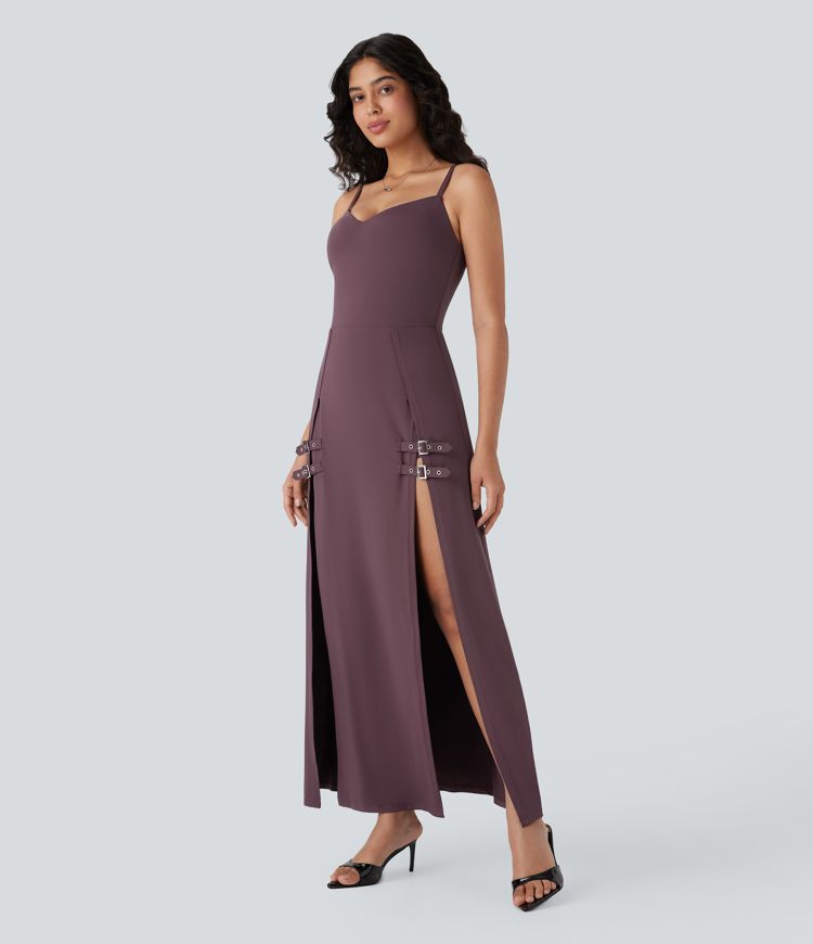 2-in-1 Buckle Maxi Dress