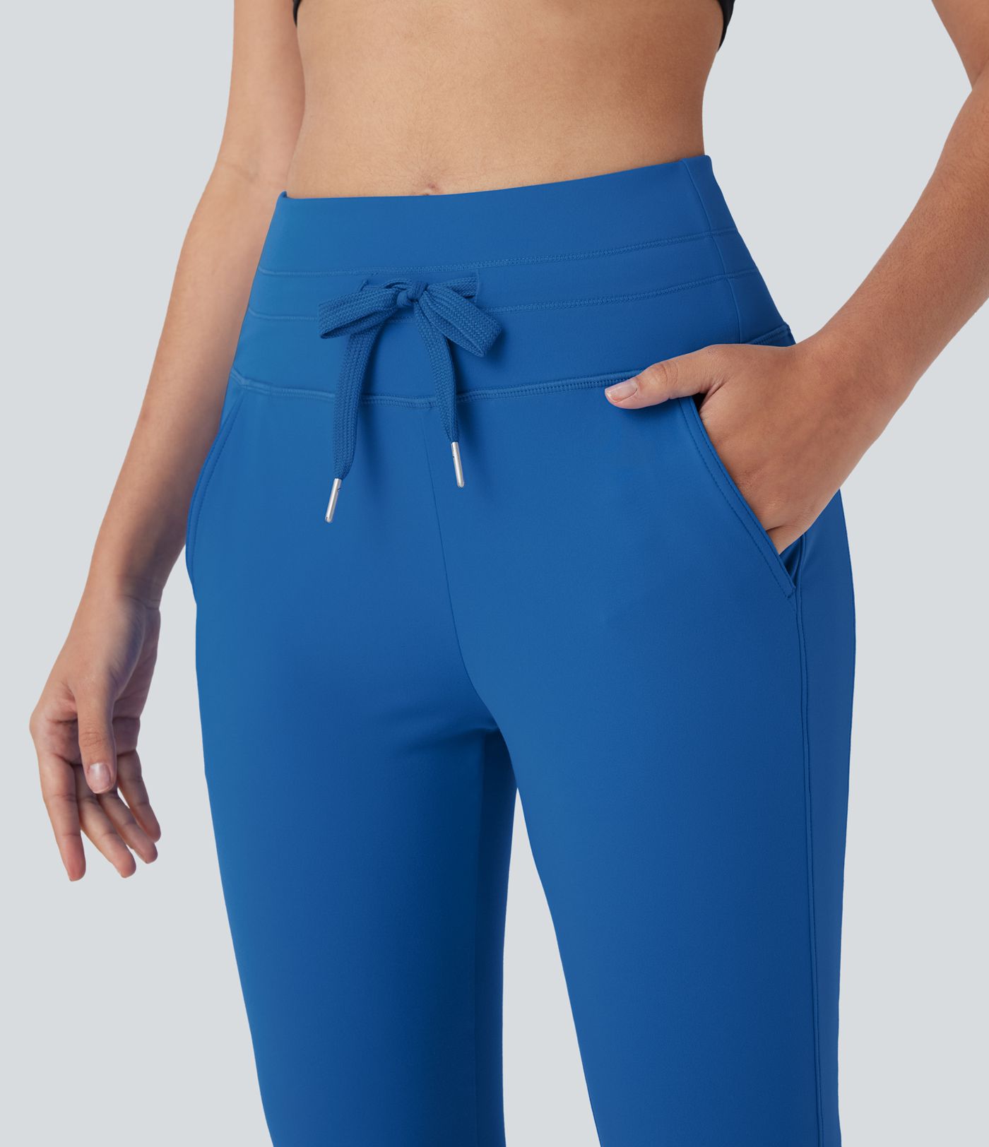 SoftlyZero™ Plush High Waisted Drawstring Pocket Women Running Yoga Pedal Pusher Joggers Pants