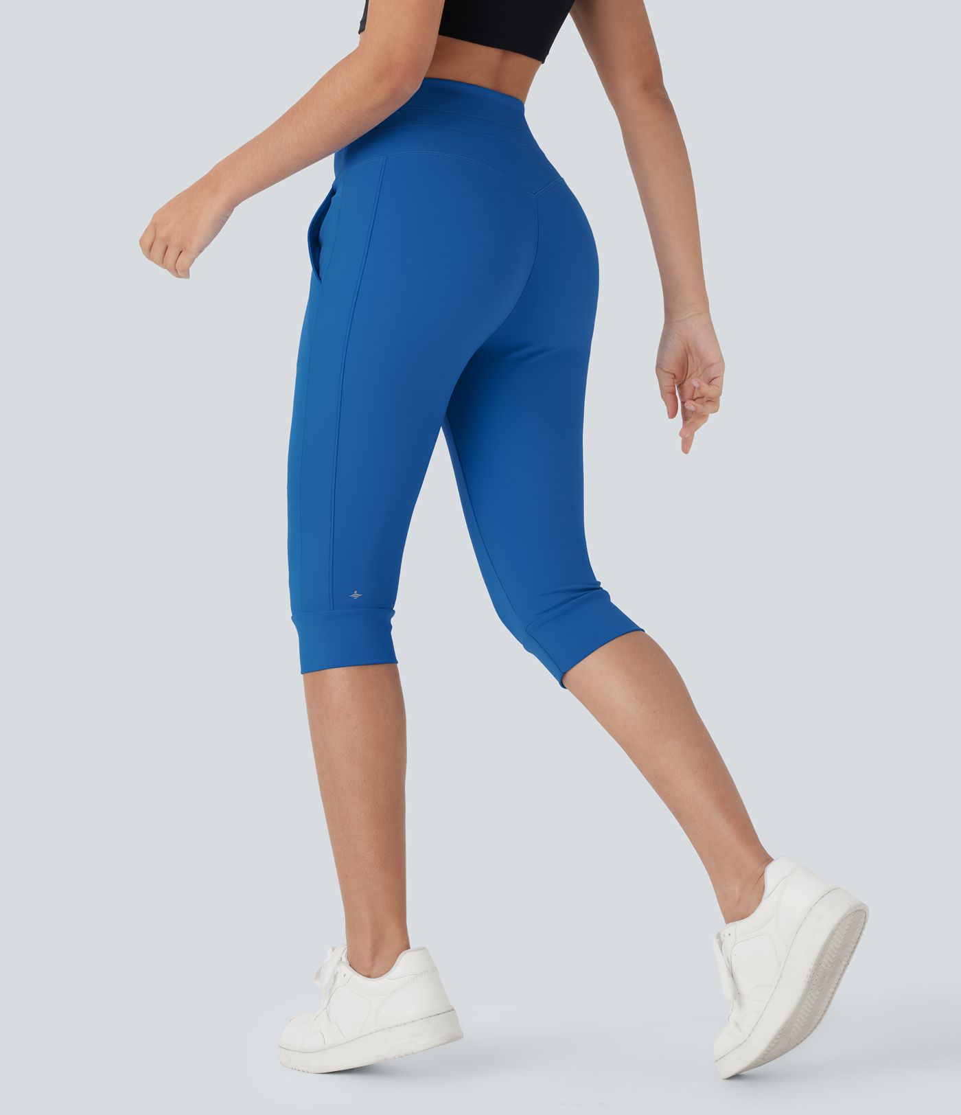 SoftlyZero™ Plush High Waisted Drawstring Pocket Women Running Yoga Pedal Pusher Joggers Pants