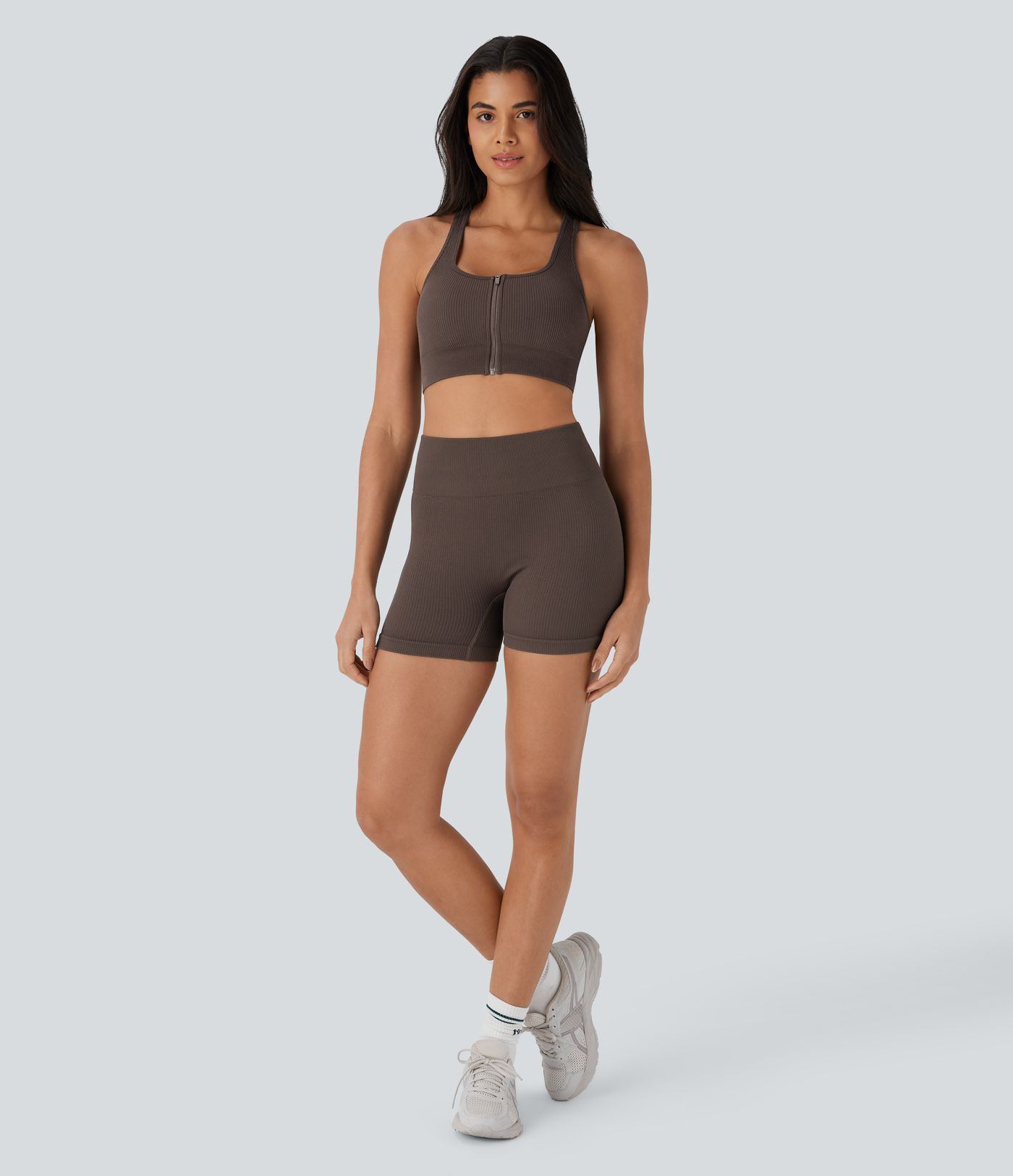 OneForm - Yoga-Shorts mit hohem Bund und nahtlosem Flow - 10,2 cm