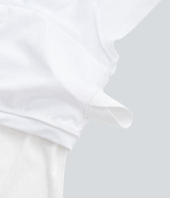 Top casual de un hombro con transparencias en contraste y textura acanalada 